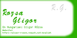 rozsa gligor business card
