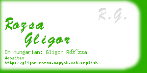 rozsa gligor business card